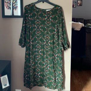 Green Floral Dress